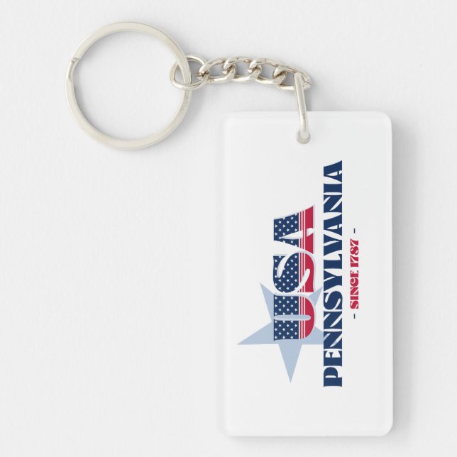 Den amerikanska staten Pennsylvania Monogram Acryl (Framsidan)