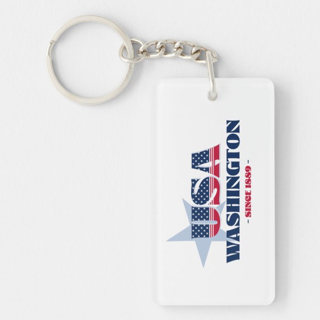 Den amerikanska staten Washington Monogram Acrylic (Framsidan)