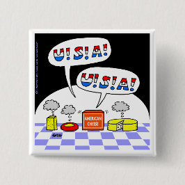 Den amerikanska Tecknaden Patriotic USA Chant Knapp