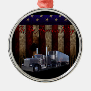 Den amerikanska vägen julgransprydnad metall