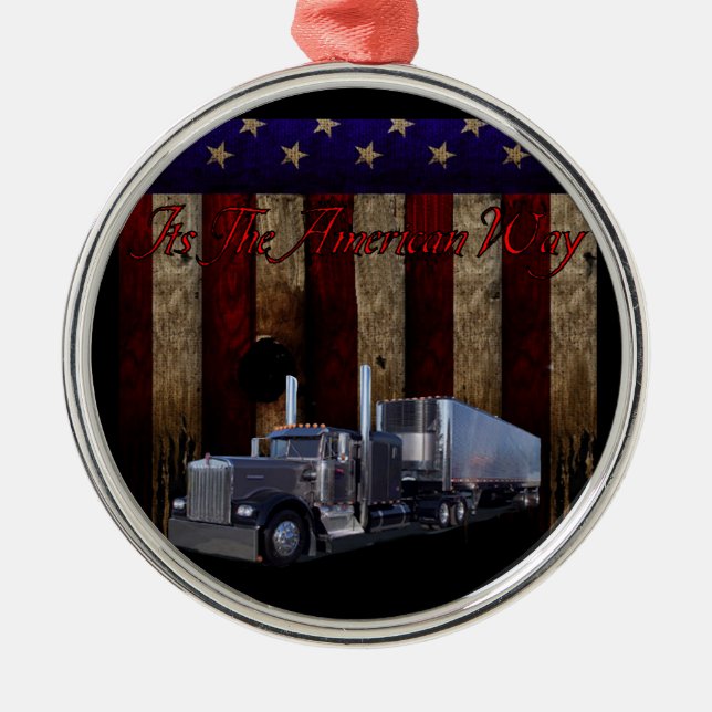 Den amerikanska vägen julgransprydnad metall (Framsidan)