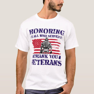 Den amerikanska veterandagen hedrar alla som tjäns t shirt