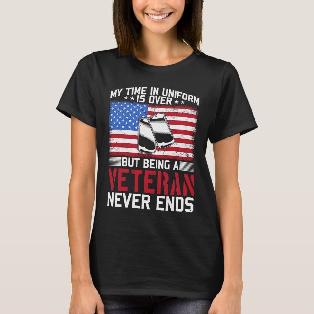 Den amerikanska veterandagen Min tid i Uniform är  T Shirt (Framsida)