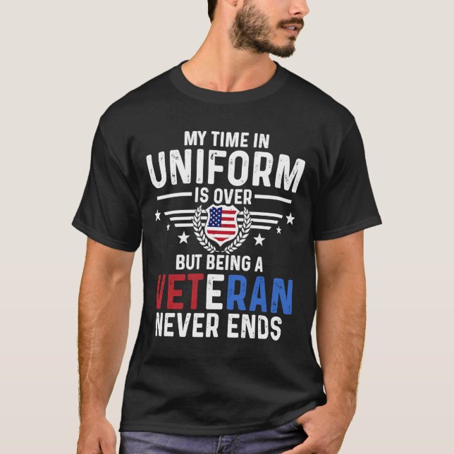 Den amerikanska veterandagen Min tid i Uniform är  T Shirt (Framsida)