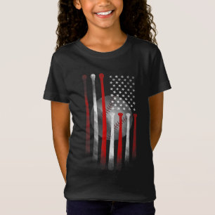 Den amerikanska Vintagen Baseball Flagga Mamma T Shirt