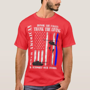 Den amerikanske äran Fallen Tack Veterans T Shirt