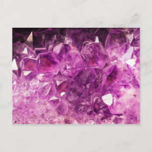 Den Amethyst gemstonen avbildar skina och Sparkly Vykort