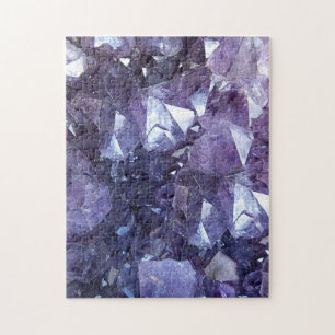 Den Amethyst kristallen samla i en klunga Pussel