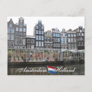 Den Amsterdam blomman marknadsför den Holland Vykort