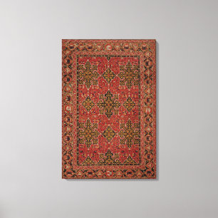 Den Anatolian stjärnan Ushak mattar, 1585 Canvastryck