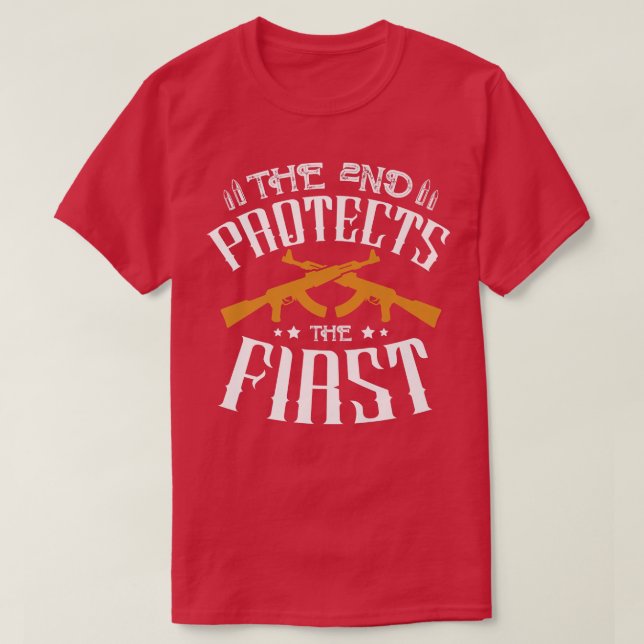Den andra ändringen skyddar den första Gun-Högerna T Shirt (Design framsida)