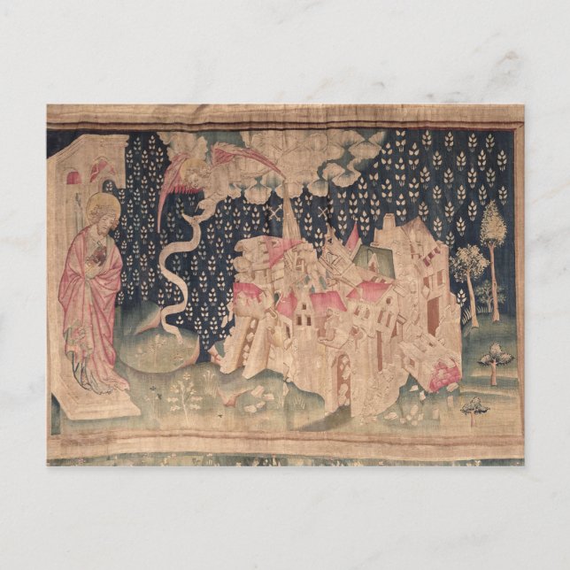 Den andra ängeln varnar för Babylons fall Vykort (Framsida)