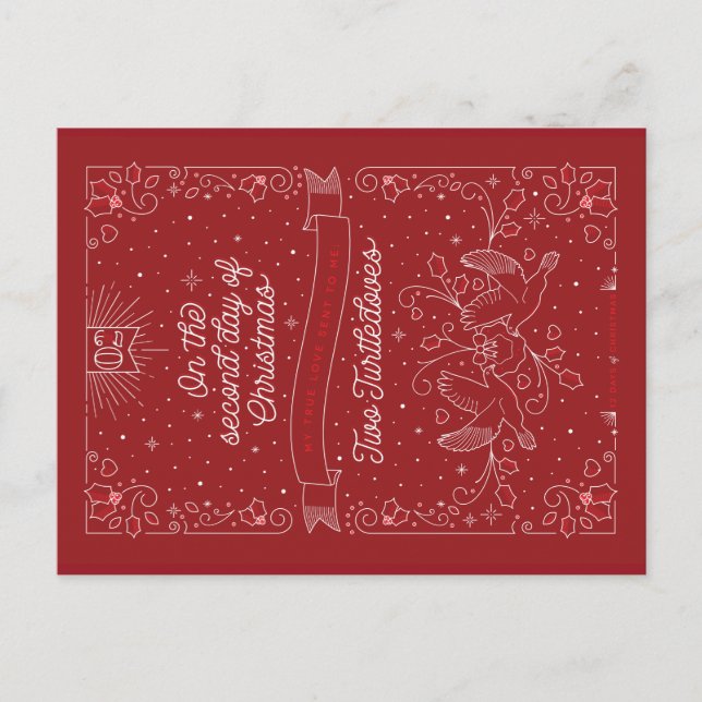 DEN ANDRA DAGEN AV CHRISTMAS/VAGNESKORT HELG VYKORT (Framsida)