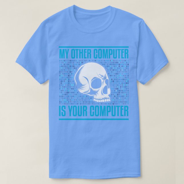 Den andra datorn är datorns hackare t shirt (Design framsida)