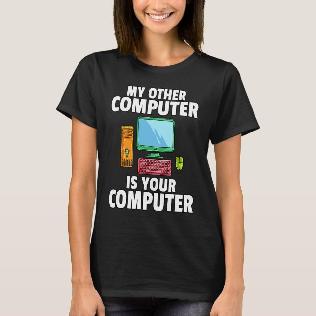 Den andra datorn är datorns tekniska Hacker T Shirt (Framsida)