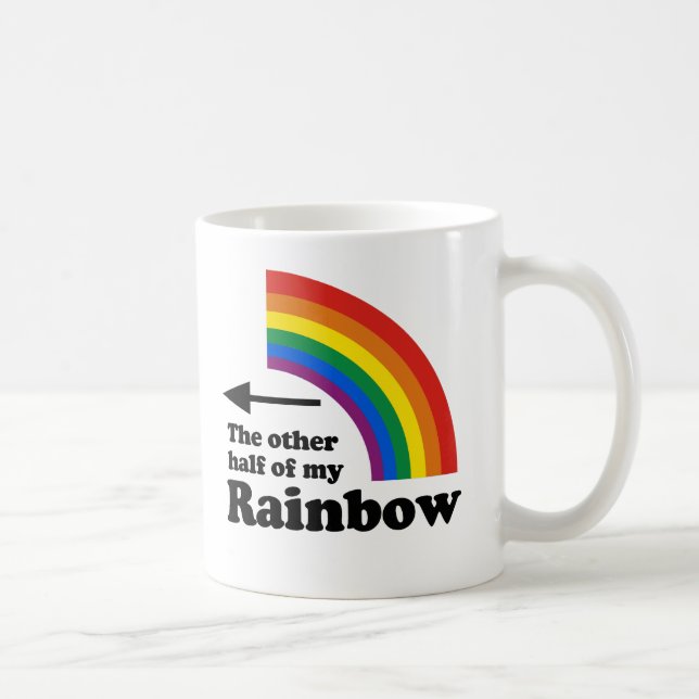 Den andra halvan av min regnbåge (höger sida) kaffemugg (Höger)