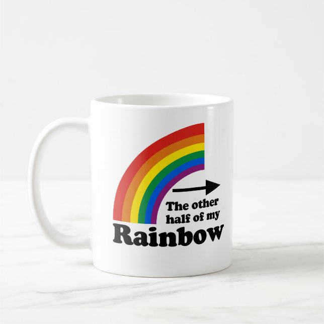 Den andra halvan av min regnbåge (vänster sida) kaffemugg (Vänster)