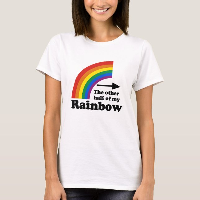 Den andra halvan av min regnbåge (vänster) t shirt (Framsida)
