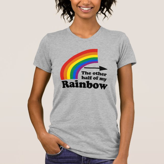 Den andra halvan av min regnbåge (vänster) t shirt (Framsida)
