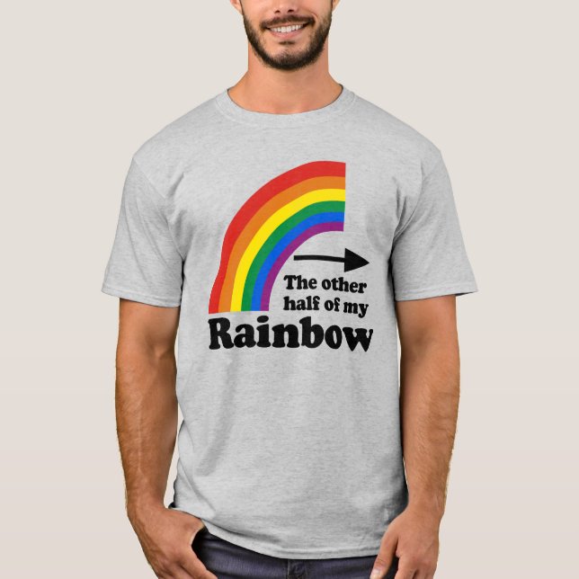 Den andra halvan av min regnbåge (vänster) t shirt (Framsida)