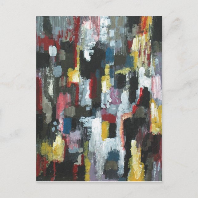 Den andra natten (abstraktens uttryck) vykort (Framsida)