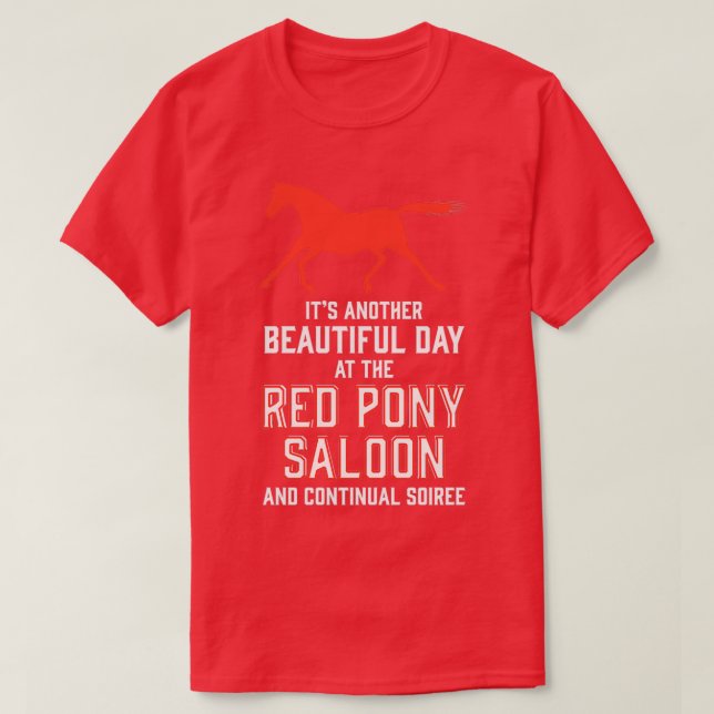 den andra vackra dagen vid den röda dammen pub och t shirt (Design framsida)