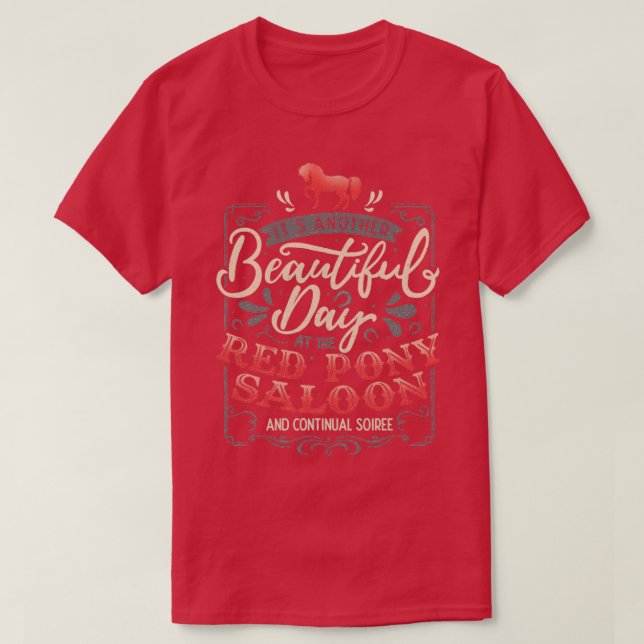 Den andra vackra dagen vid den röda dammsalongen e t shirt (Design framsida)