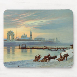 Den Angara invallningen i Irkutsk, 1886 Musmatta