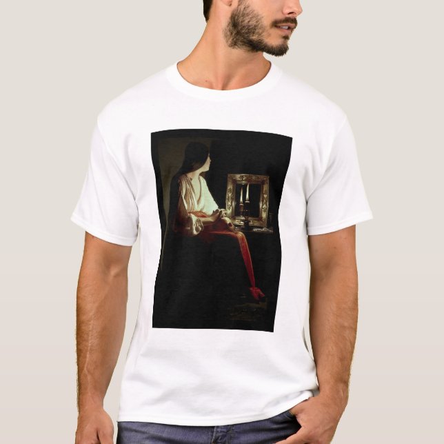 Den ångerfulla Magdalenen, c.1638-43 (olja på Tee Shirt (Framsida)