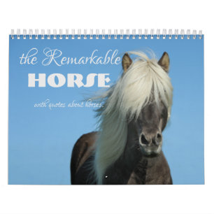Den anmärkningsvärda hästen med hormoncitattalende kalender