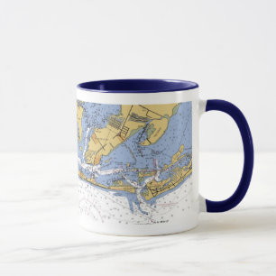 Den Anna Maria ön nautiska Florida kartlägger Mugg