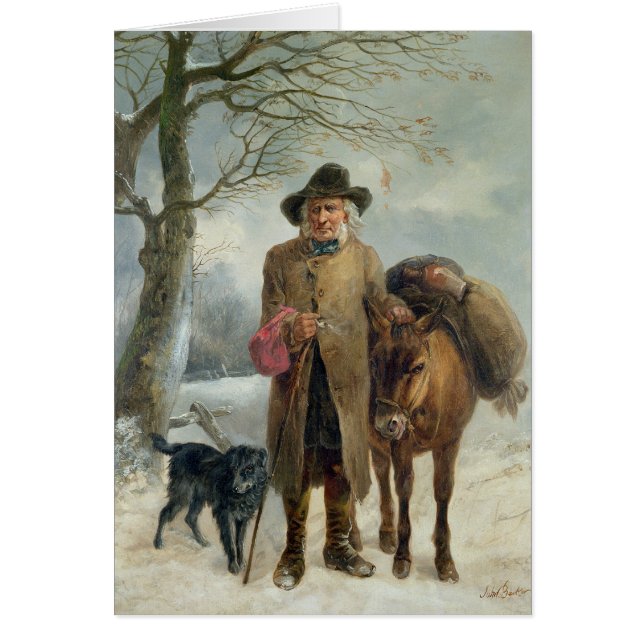 Den annalkande vintern tankar hälsningskort (Framsidan)