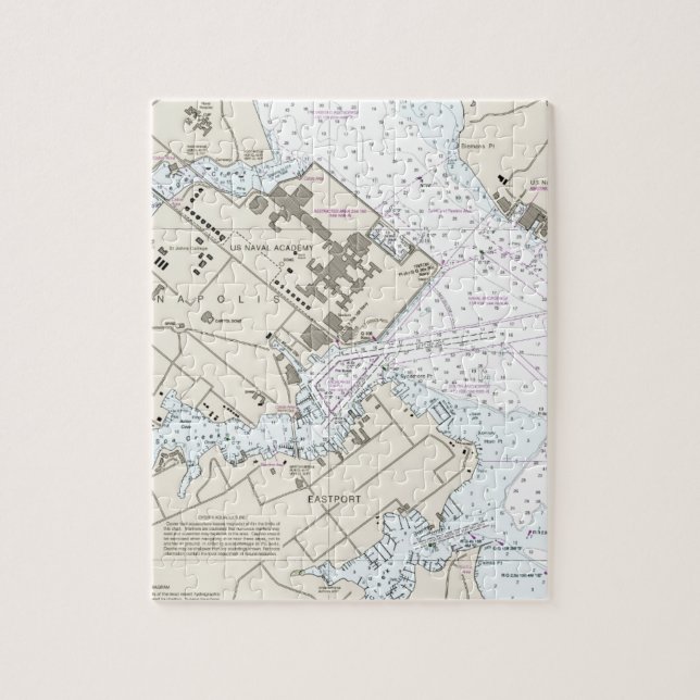 Den Annapolis hamnen kartlägger Pussel (Vertikal)