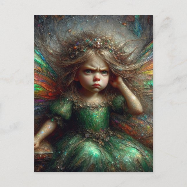 Den annoyed Little Fairy Vykort (Framsida)