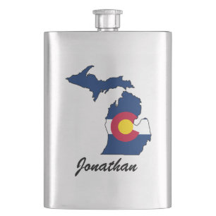 Den anpassadeColorado flagga Michigan skisserar Fickplunta