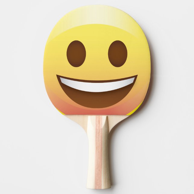 Den ansikteEmoji pingen Pong paddlar sommarroligt Pingisracket (Framsidan)