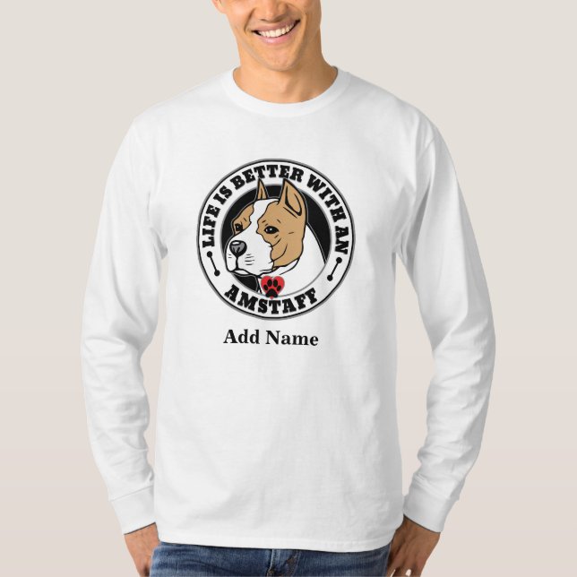 Den anställdes Personlig är bättre med en Hund T-shirt (Framsida)