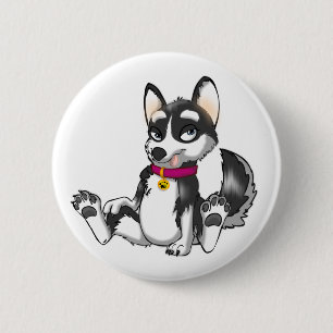 Den Anthro siberian husky knäppas Knapp