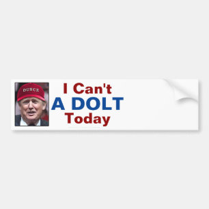 Den Anti presidenten Donald Trump kan jag inte en Bildekal