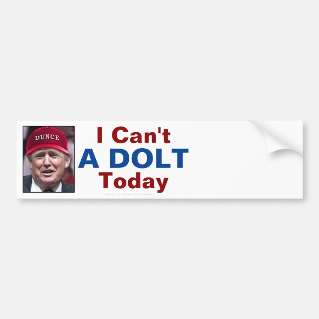 Den Anti presidenten Donald Trump kan jag inte en Bildekal (Framsidan)
