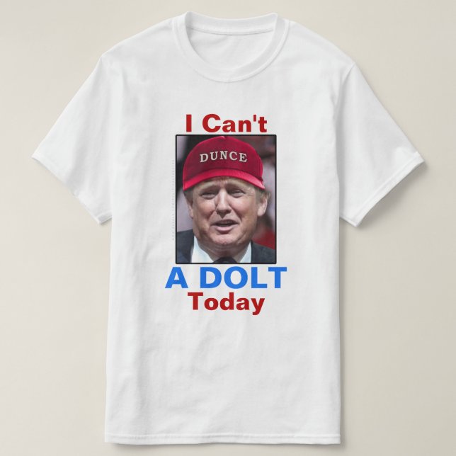 Den Anti presidenten Donald Trump kan jag inte en T Shirt (Design framsida)