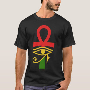 Den antika Egyptenen Egyptian Ankh Öga av Horus Ke T Shirt