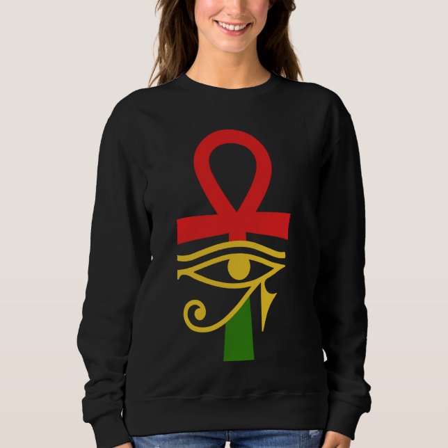 Den antika Egyptenen Egyptian Ankh Öga av Horus Ke T Shirt (Framsida)