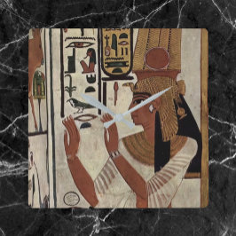Den antika Egyptenen Goddes Square Wall Clock Fyrkantig Klocka