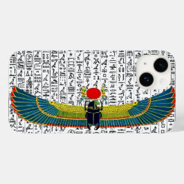 Den antika egyptiska gud Scarab Hieroglyphics Desi