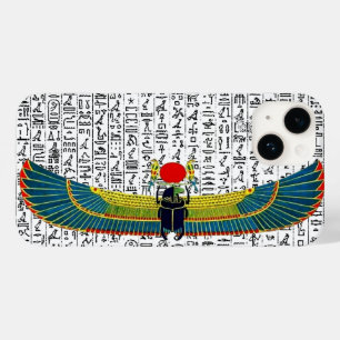 Den antika egyptiska gud Scarab Hieroglyphics Desi