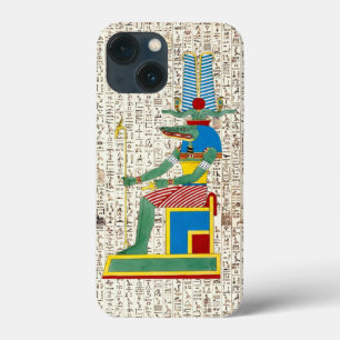 Den antika egyptiska guden Sobek Hieroglyphics Des