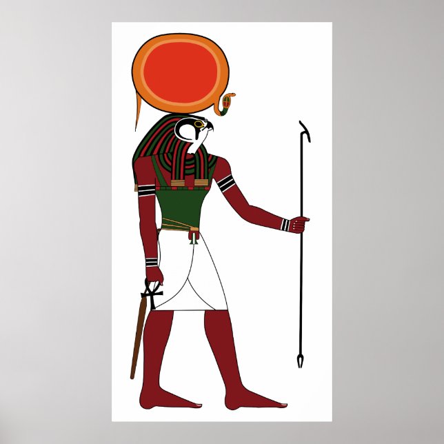 Den antika egyptiska guden Sol och Kung Poster (Framsidan)