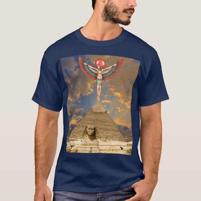 Den antika egyptiska gudinna Isis, gudinna i måne T Shirt (Framsida)