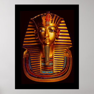 Den antika egyptiska Kung Tutankhamun Guld Burial Poster